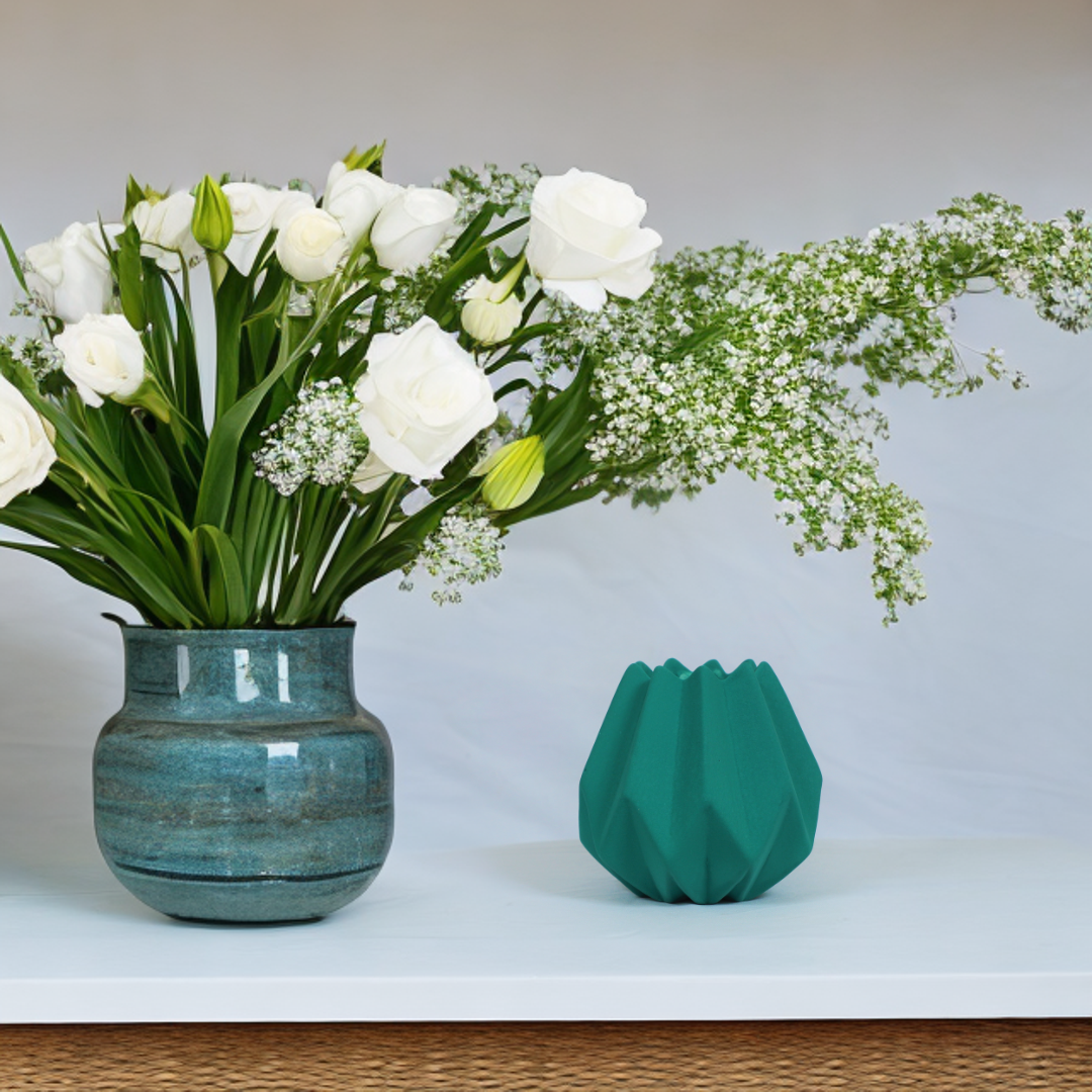 Green Nordic Matte Vase
