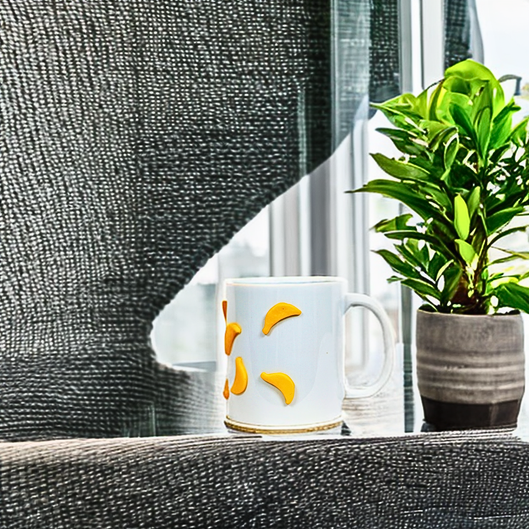 Ceramic Coffee Mug Banana Clay Design