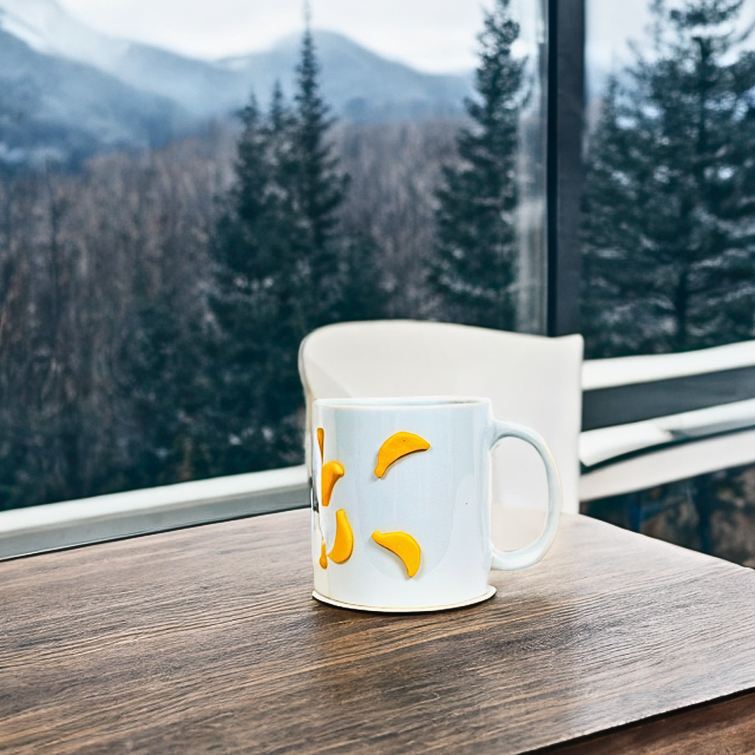Ceramic Coffee Mug Banana Clay Design