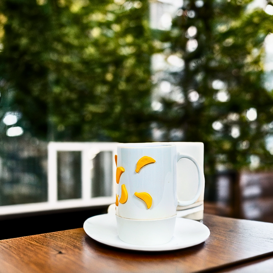 Ceramic Coffee Mug Banana Clay Design