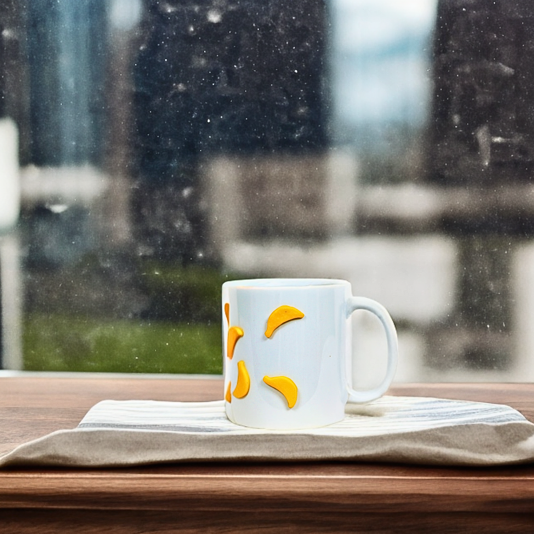 Ceramic Coffee Mug Banana Clay Design