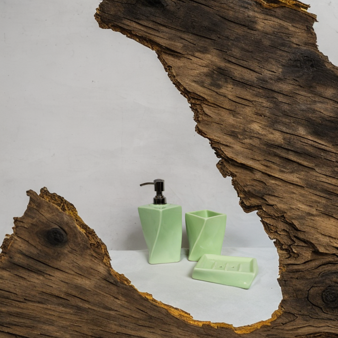 Luxury Green Ceramic Bath Set