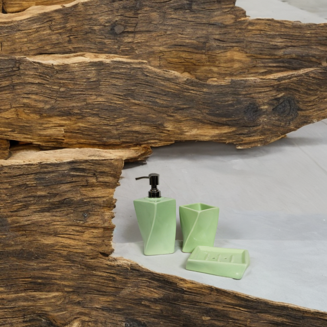 Luxury Green Ceramic Bath Set