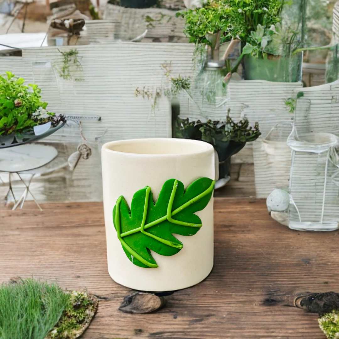 Imported Mini Planter (Leaf Clay Design)