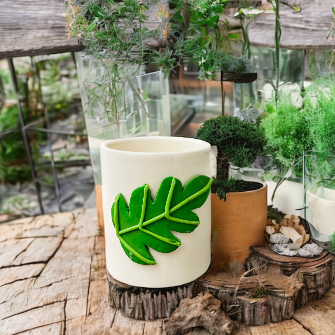 Imported Mini Planter (Leaf Clay Design)