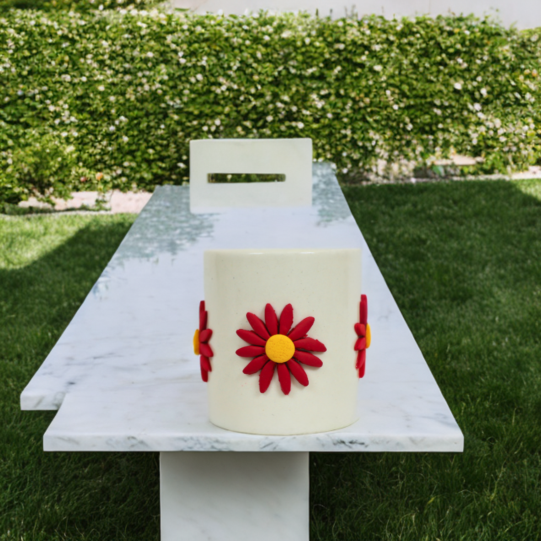 Imported Mini Planter (Sunflower Clay Design)