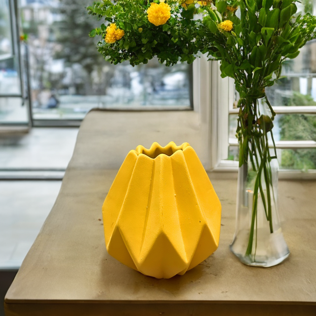Yellow Nordic Matte Vase