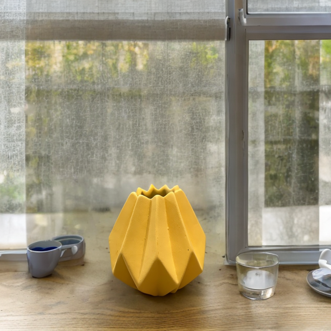 Yellow Nordic Matte Vase