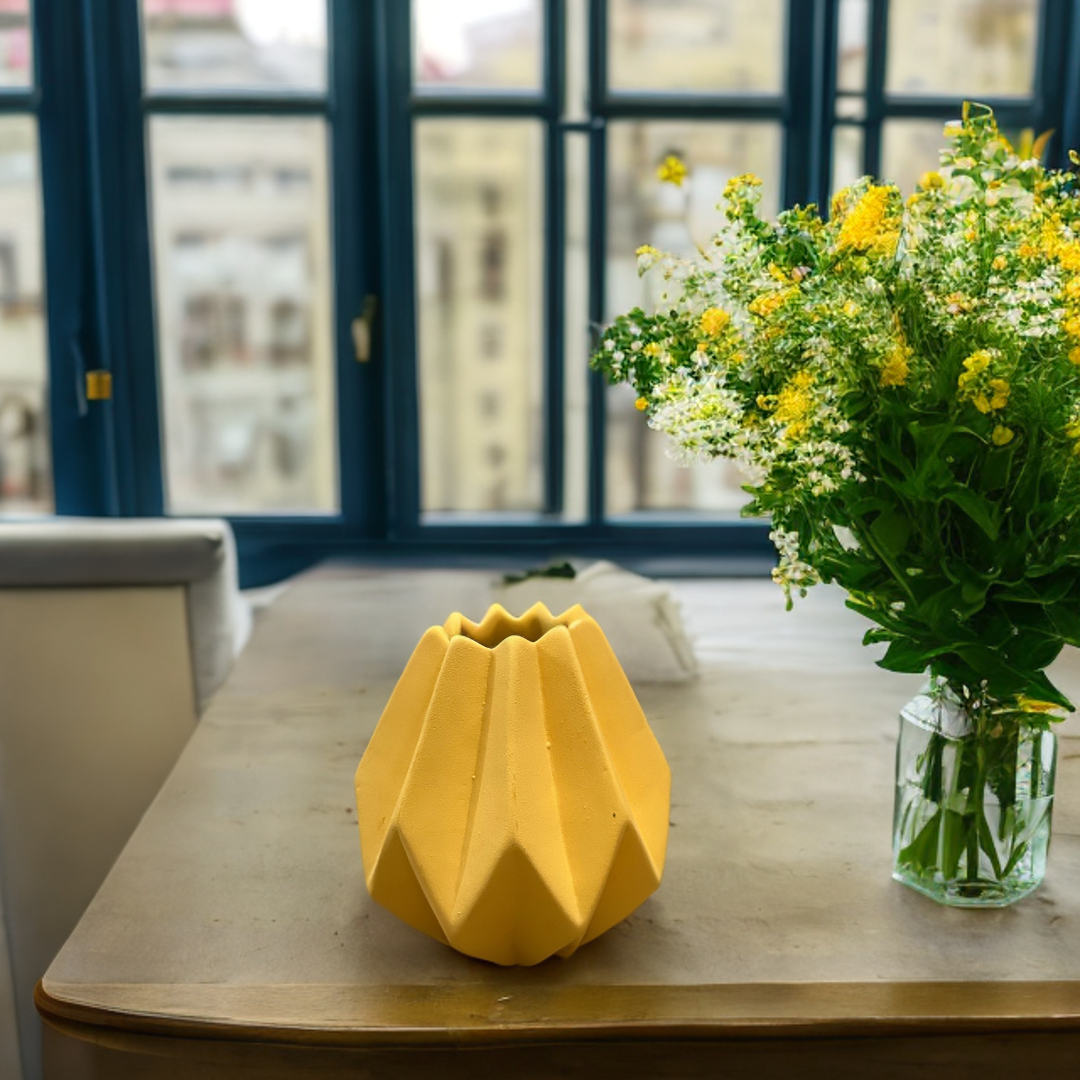 Yellow Nordic Matte Vase
