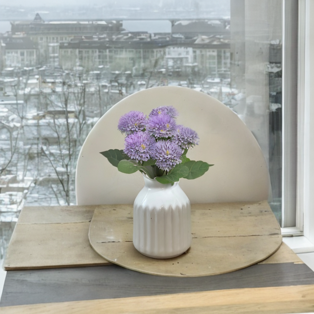Textured Bud Vase White