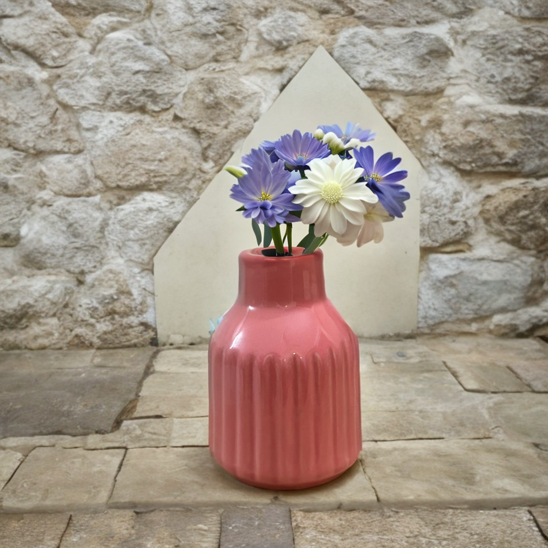 Textured Bud Vase Pink