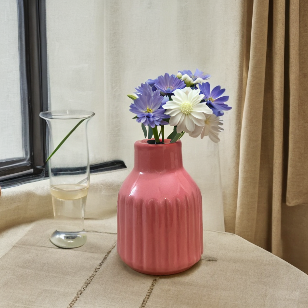 Textured Bud Vase Pink