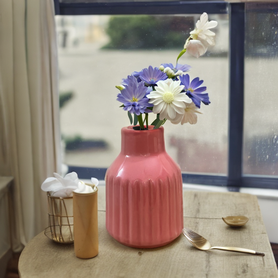 Textured Bud Vase Pink
