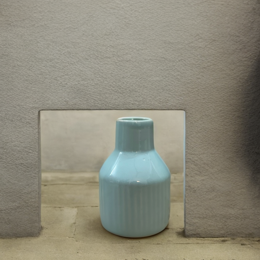 Textured Bud Vase Blue