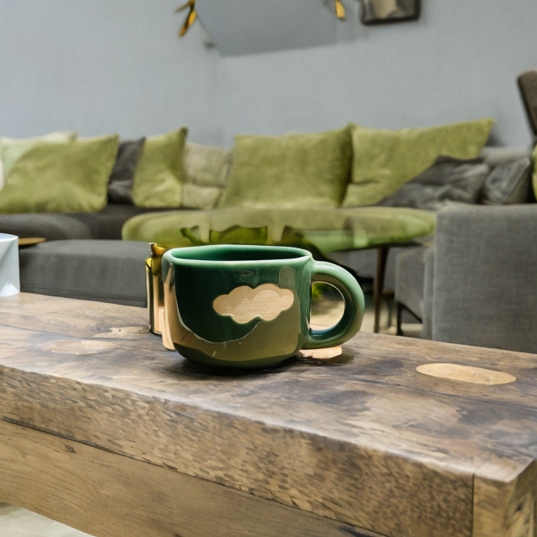 Coffee/Tea Cup with Cloud Design