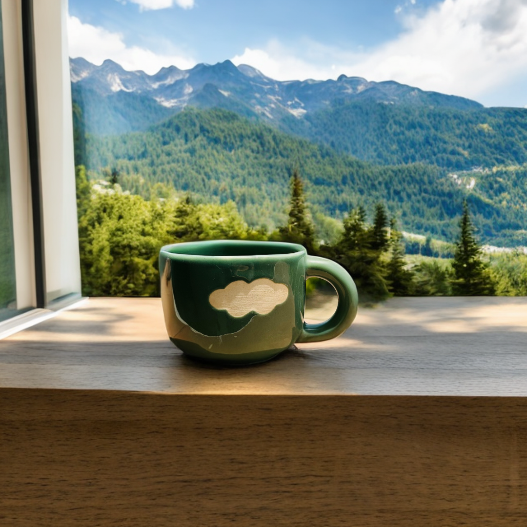 Coffee/Tea Cup with Cloud Design