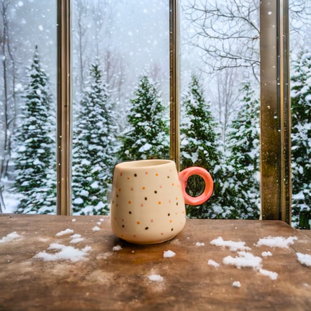 Polka Mug (Mini Print) Ceramic Coffee Mug