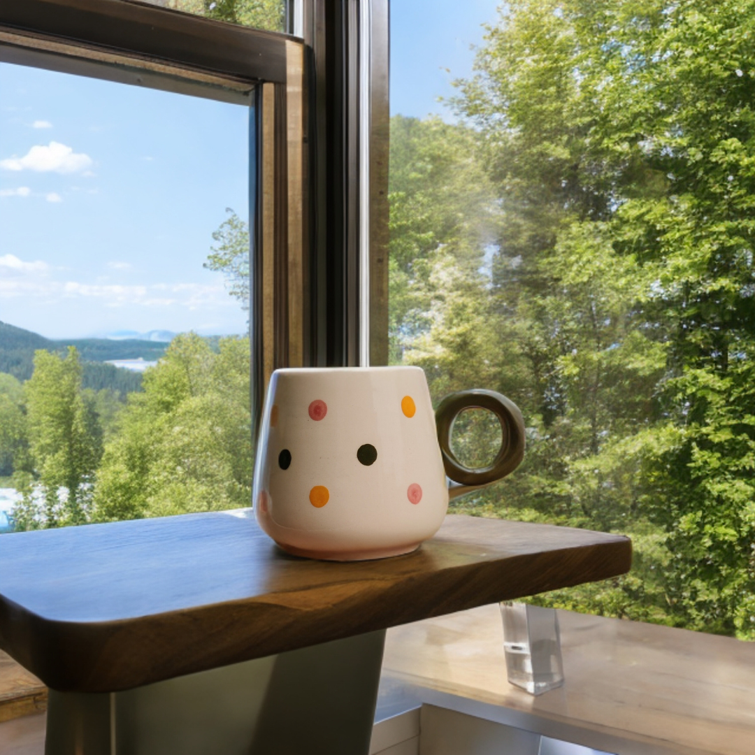 Polka Mug (Round Print) Ceramic Coffee Mug