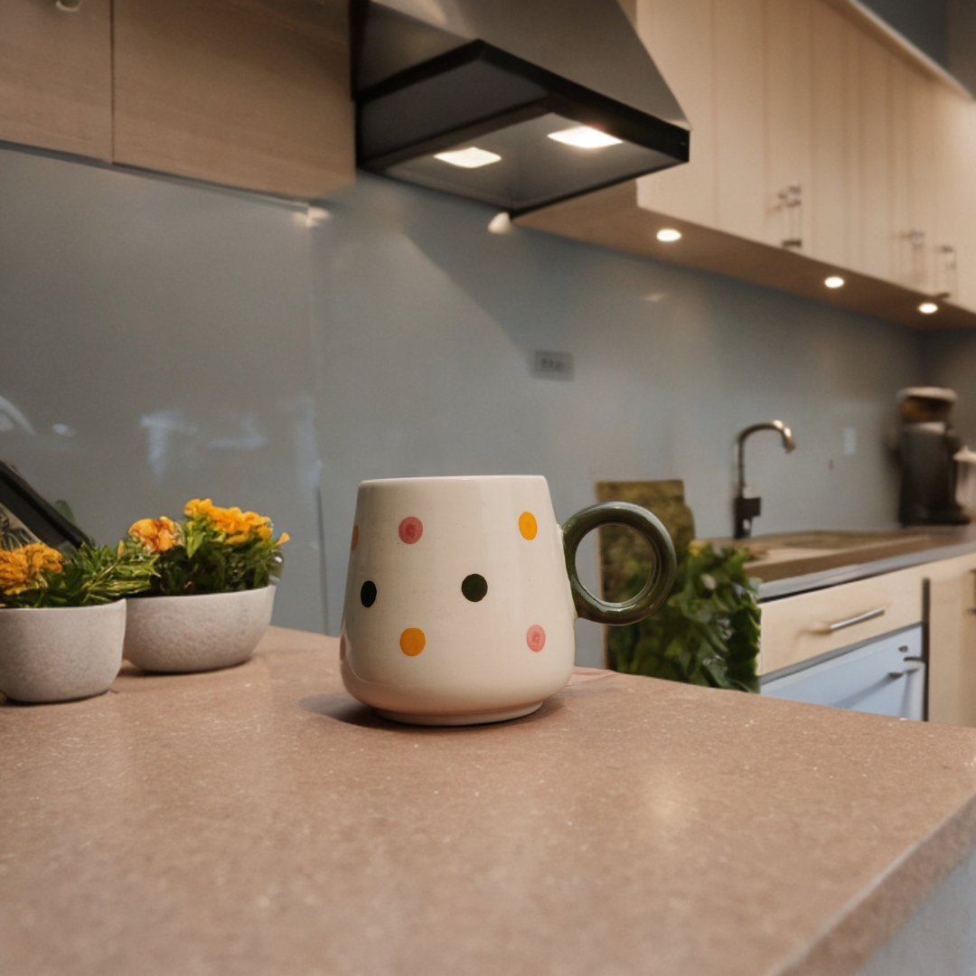 Polka Mug (Round Print) Ceramic Coffee Mug
