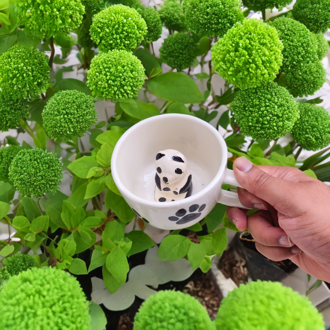 Miniature Panda Ceramic Coffee Mug