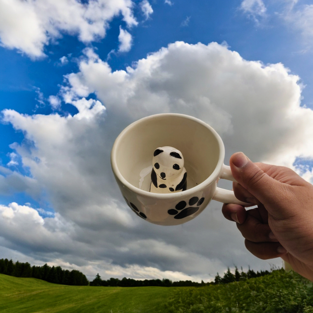 Miniature Panda Ceramic Coffee Mug
