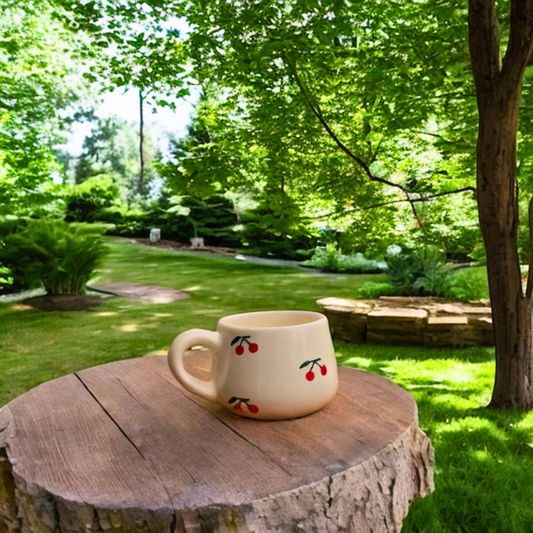 Cherry Design Ceramic Coffee Mug