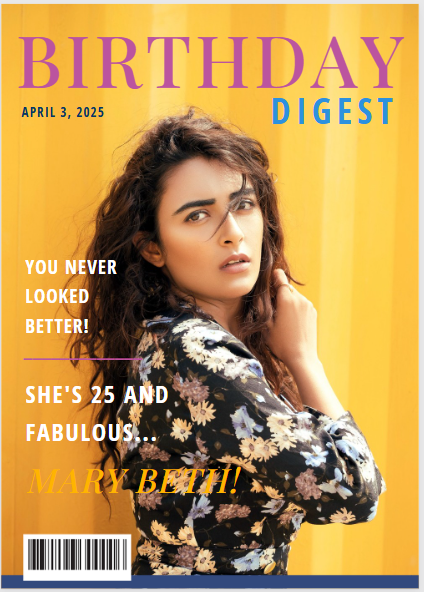 Front Page Star – Personalized Magazine Cover Greeting Card