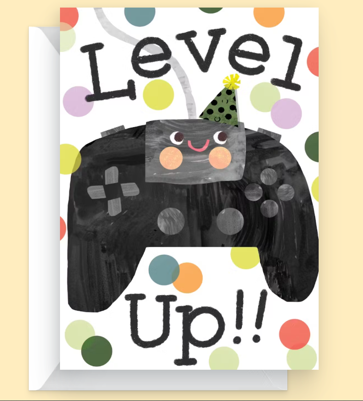 Power Up – Game Console Birthday Card