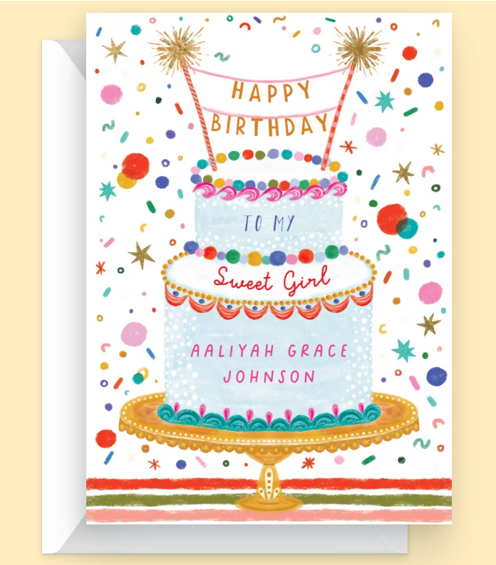 Sweet Slice – Designer Cake Birthday Card