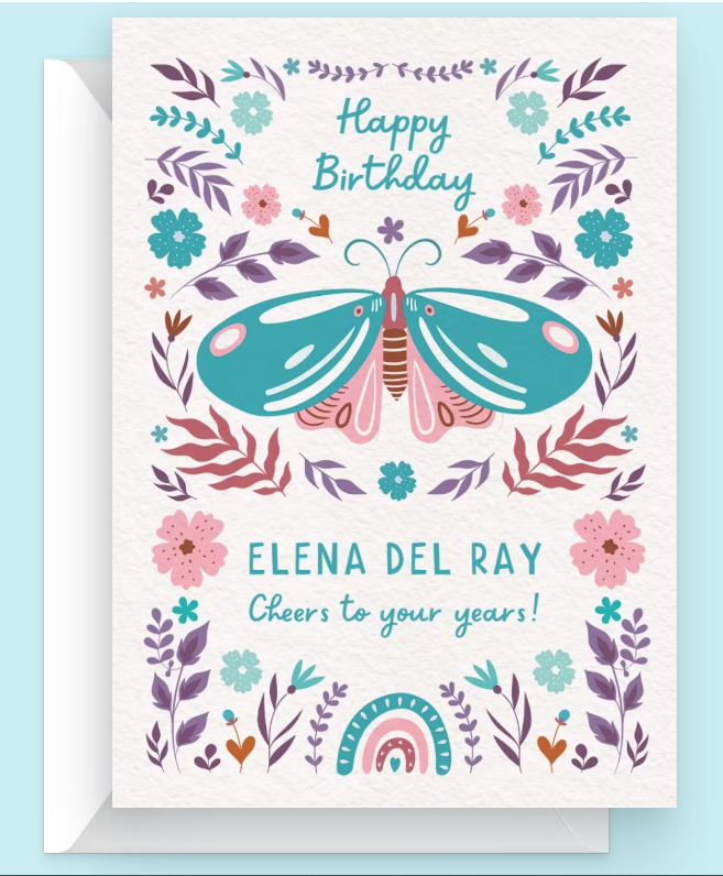 Butterfly Bliss – Colorful Birthday Card