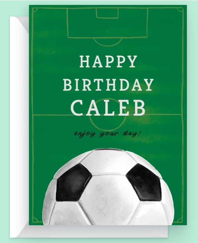 Goal Getter – Football Field Birthday Card