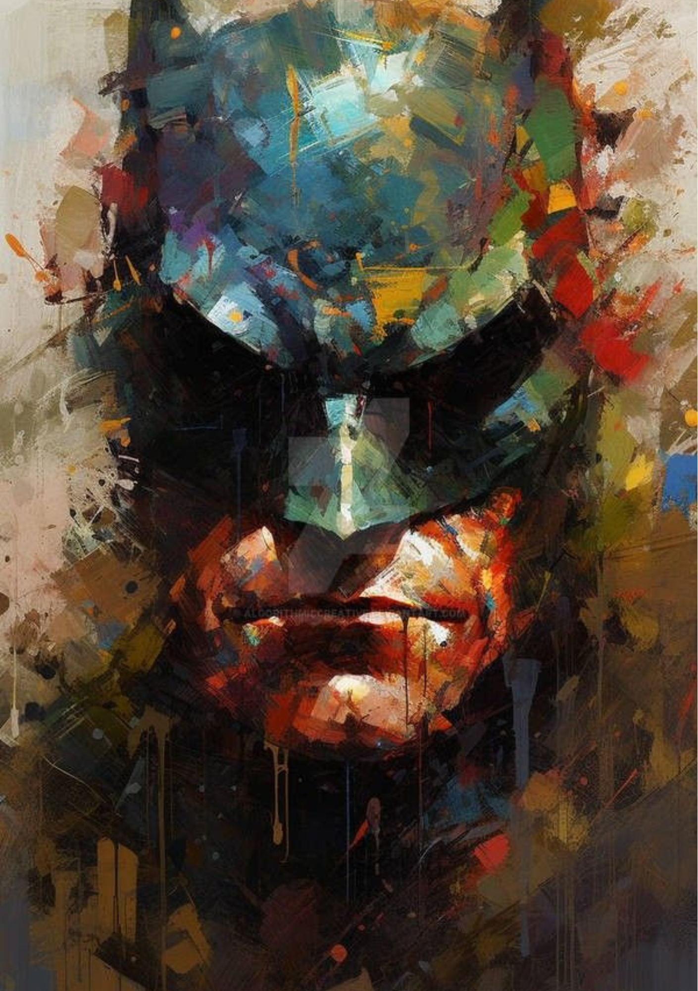 Batman – A4 Framed Poster (Brush Stroke Edition)