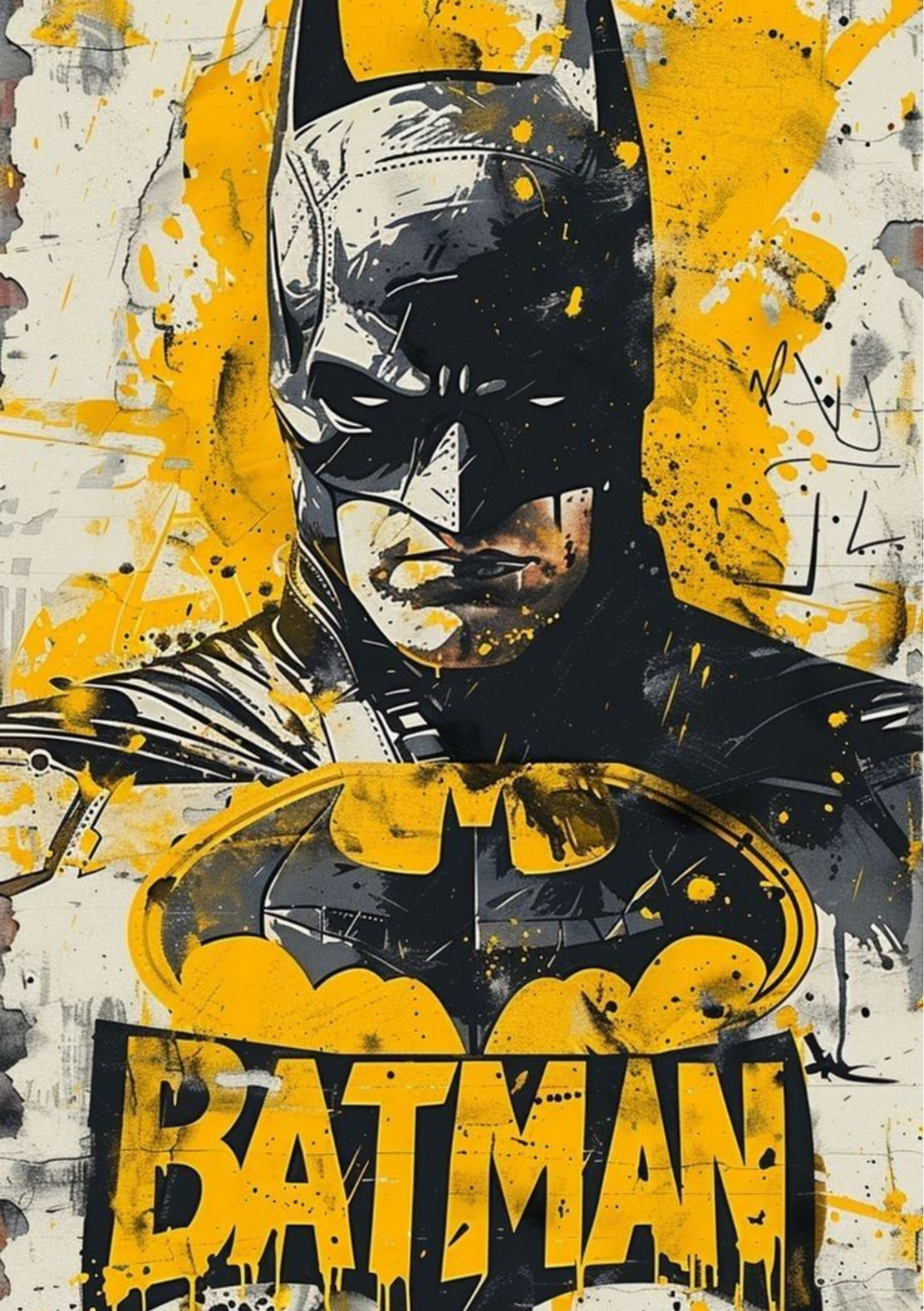 Batman Brushed– A4 Framed Poster
