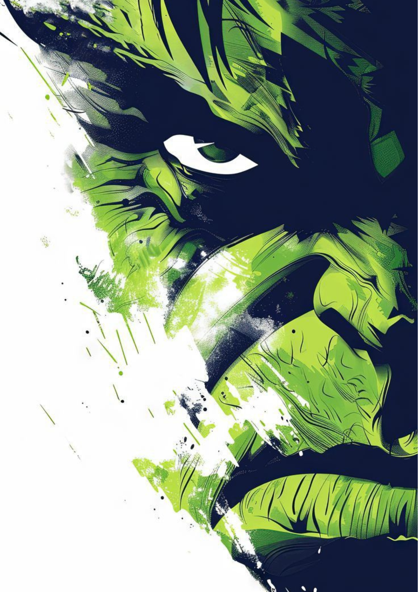 Hulk Brush Print Poster