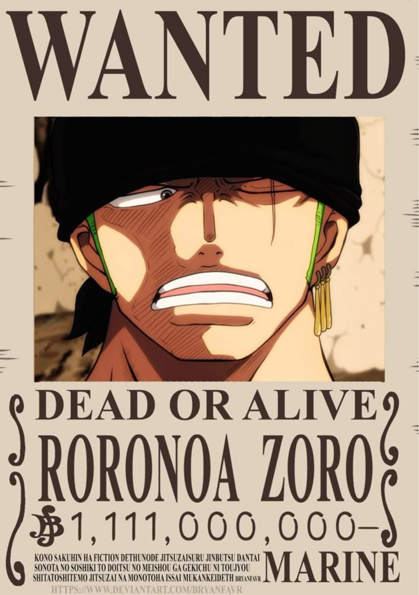 ZORO One Piece Poster