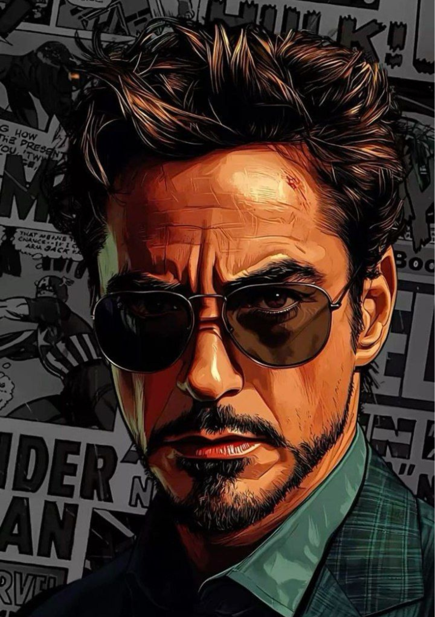 Tony Stark Abstract Poster