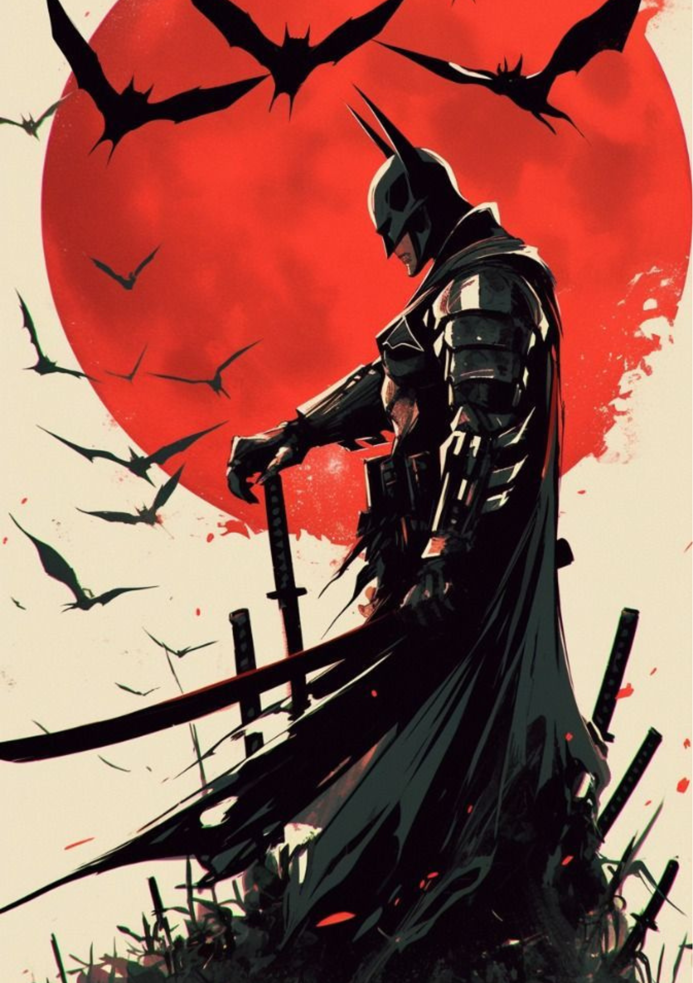 Samurai Batman Poster