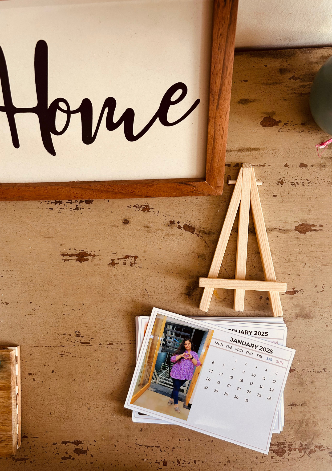 2025 Custom Photo Calendar Card Set with Stand | Personalized 4x6 Inch Monthly Cards | Upload Your Own Pictures | Unique Gift for Family, Friends, Teachers & Home Office