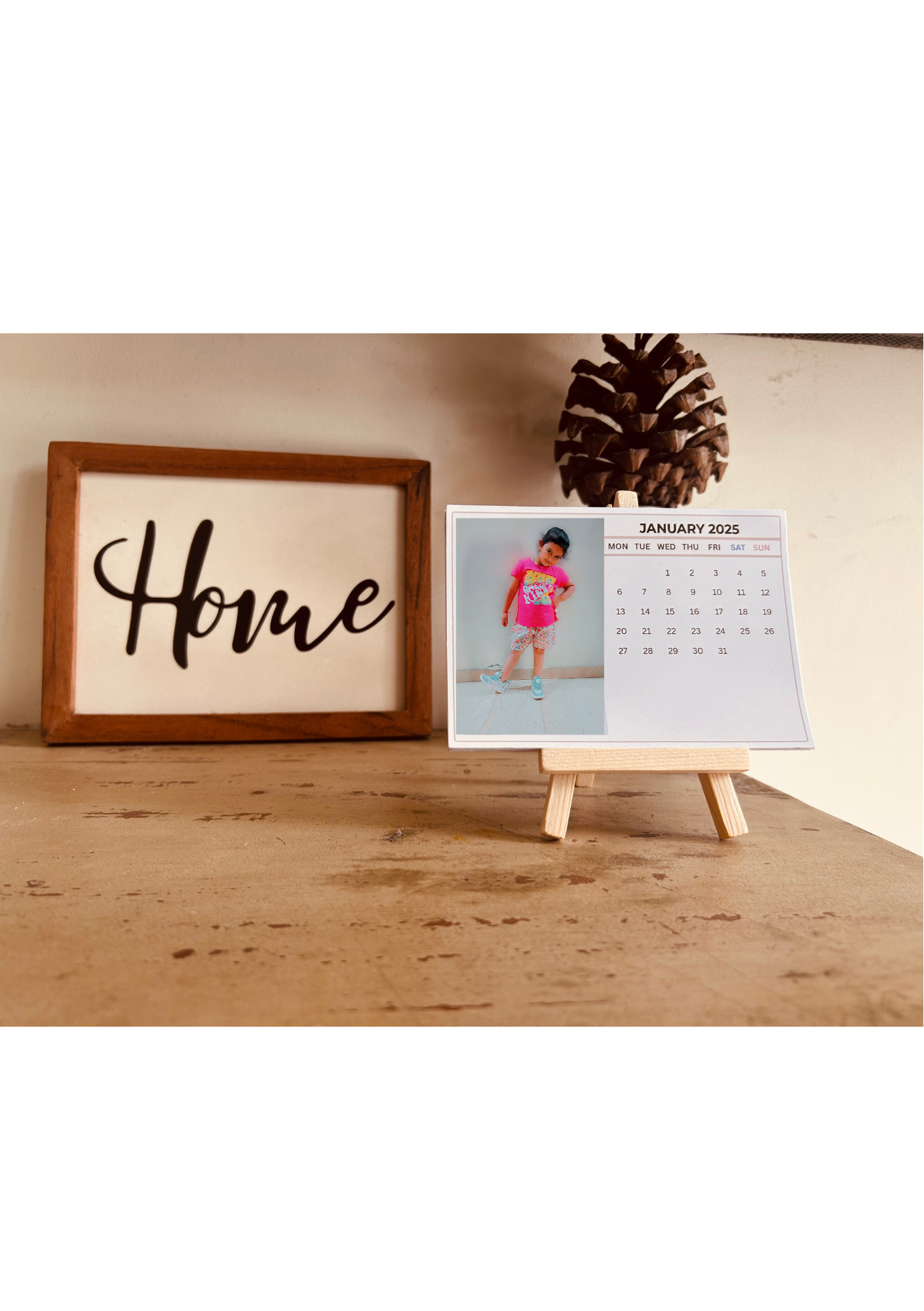 2025 Custom Photo Calendar Card Set with Stand | Personalized 4x6 Inch Monthly Cards | Upload Your Own Pictures | Unique Gift for Family, Friends, Teachers & Home Office