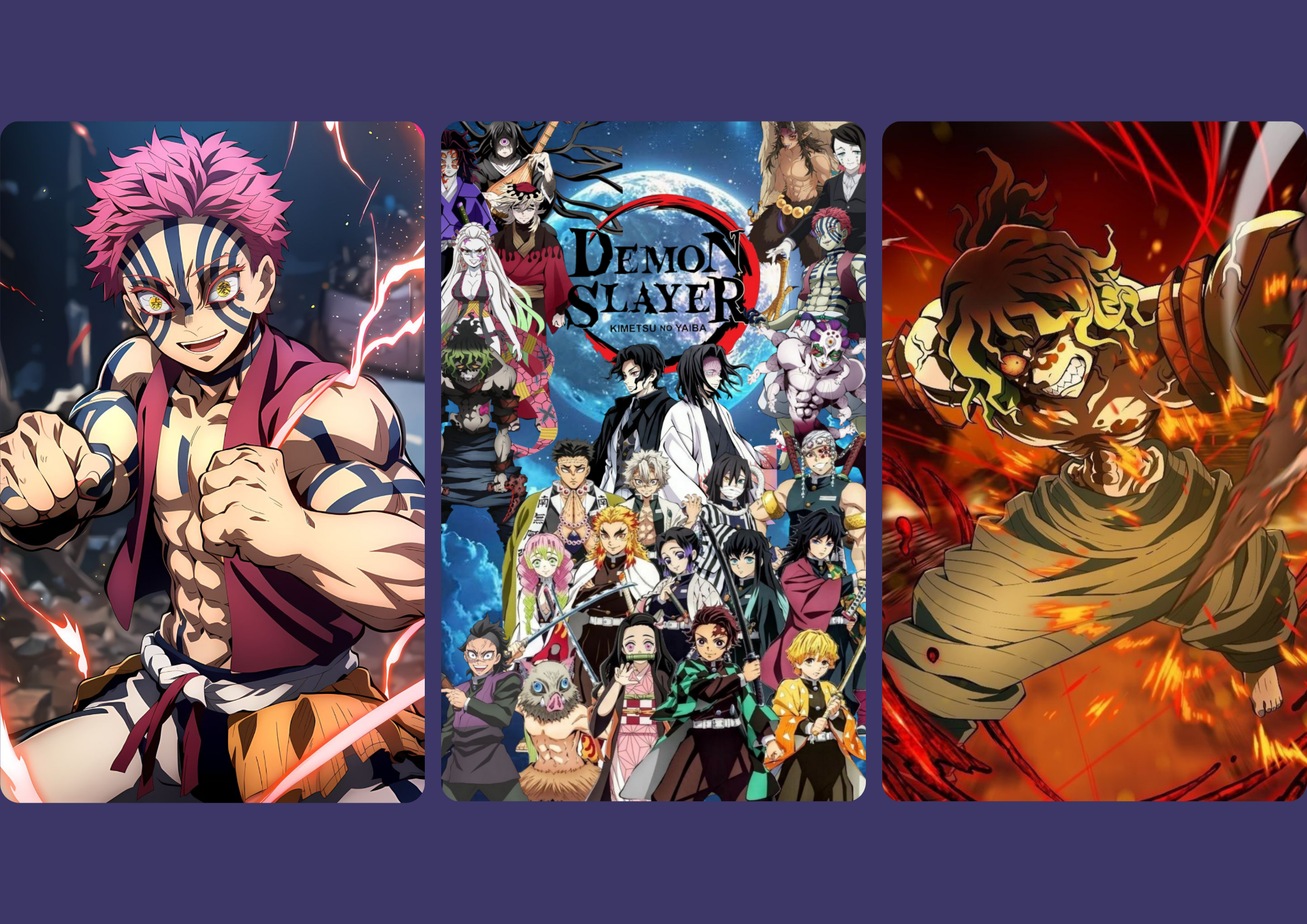 Demon Slayer Anime Demons Poster Set of Pack of 20 (10.49 cm x 14.86 cm) | Glossy Photo Paper | Unframed Wall Art for Room, Bedroom, Office Decor