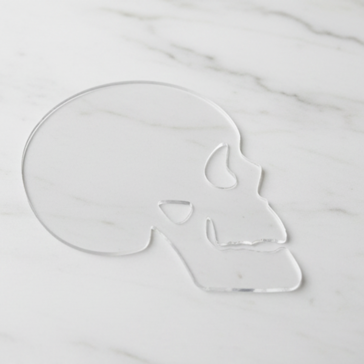 Minimalist Clear Acrylic Slim Coasters Set of 6 | Modern Coffee & Tea Drink Holders | Scratch Resistant, Waterproof, High-Gloss Finish for Home Decor