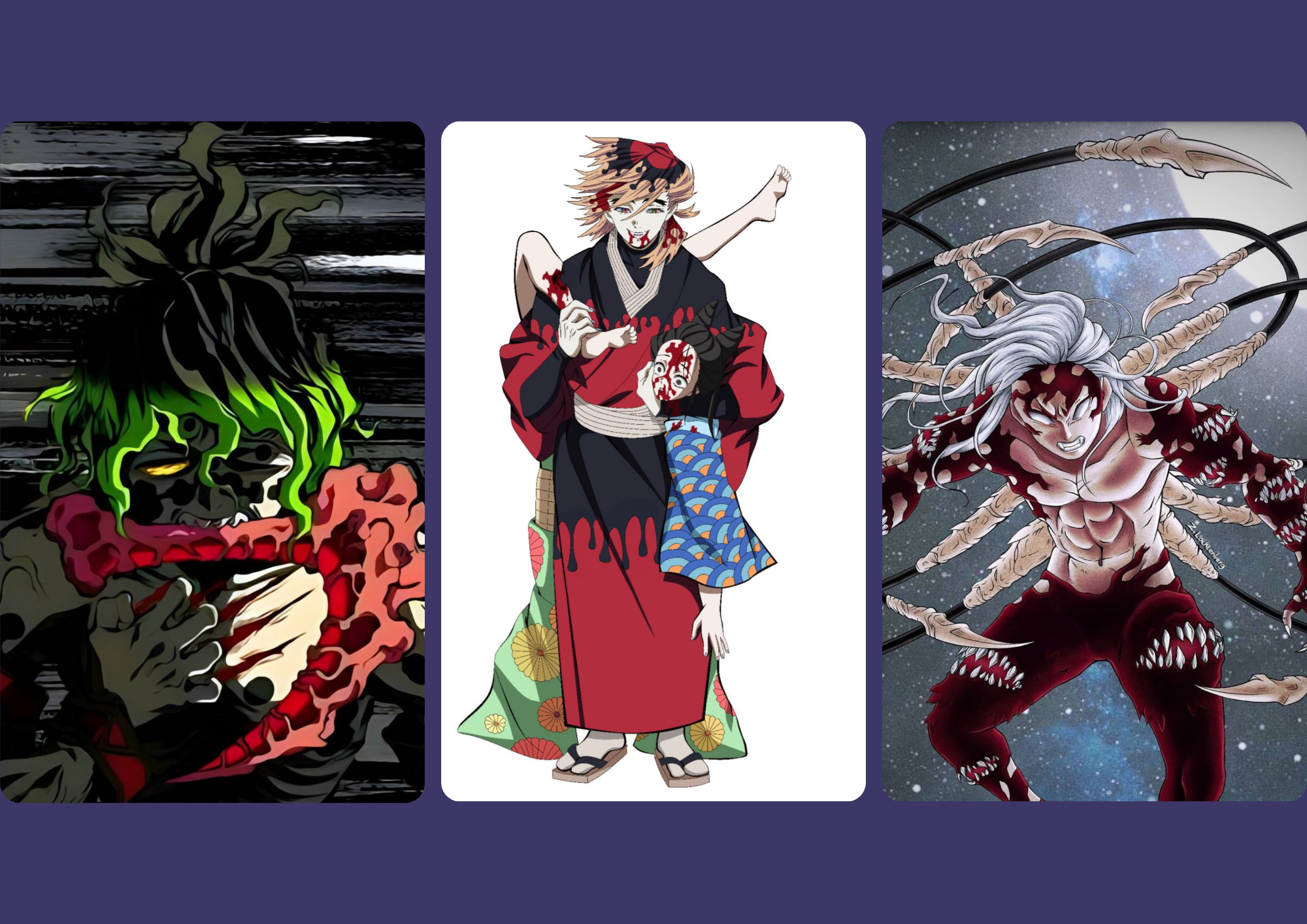 Demon Slayer Anime Demons Poster Set of Pack of 20 (10.49 cm x 14.86 cm) | Glossy Photo Paper | Unframed Wall Art for Room, Bedroom, Office Decor