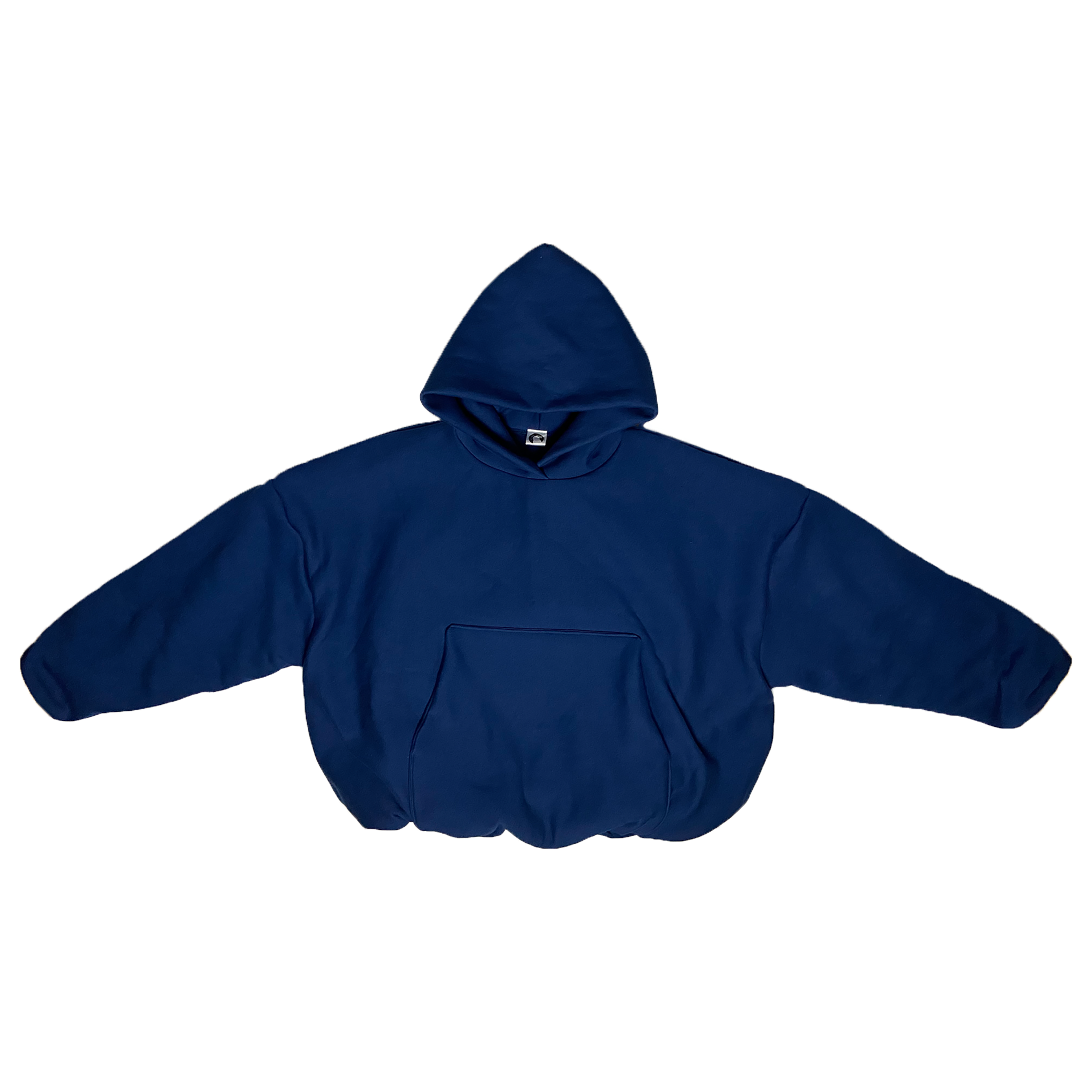NAVY BLUE DOUBLE LAYER HOODIE