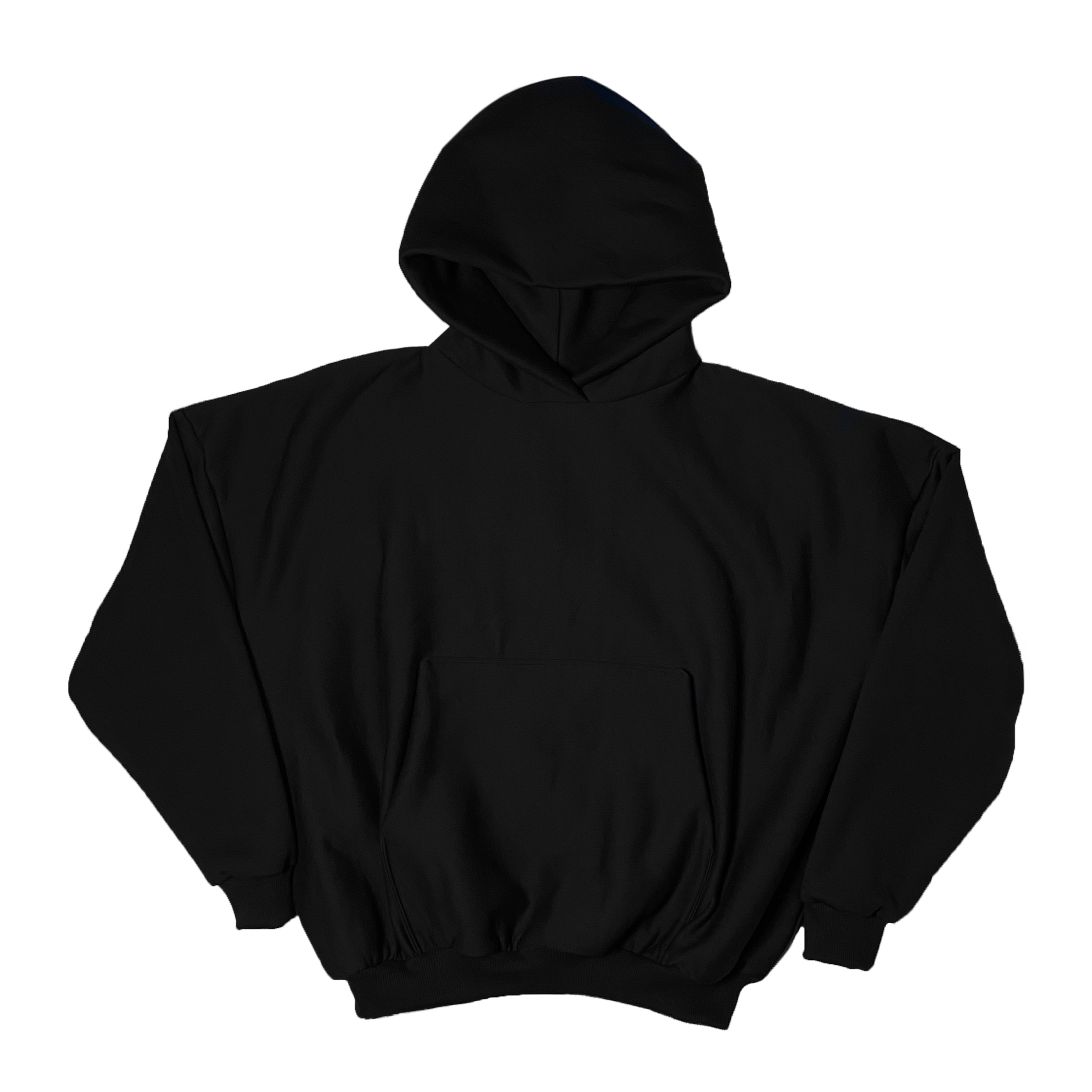 BLACK BOXY HOODIE