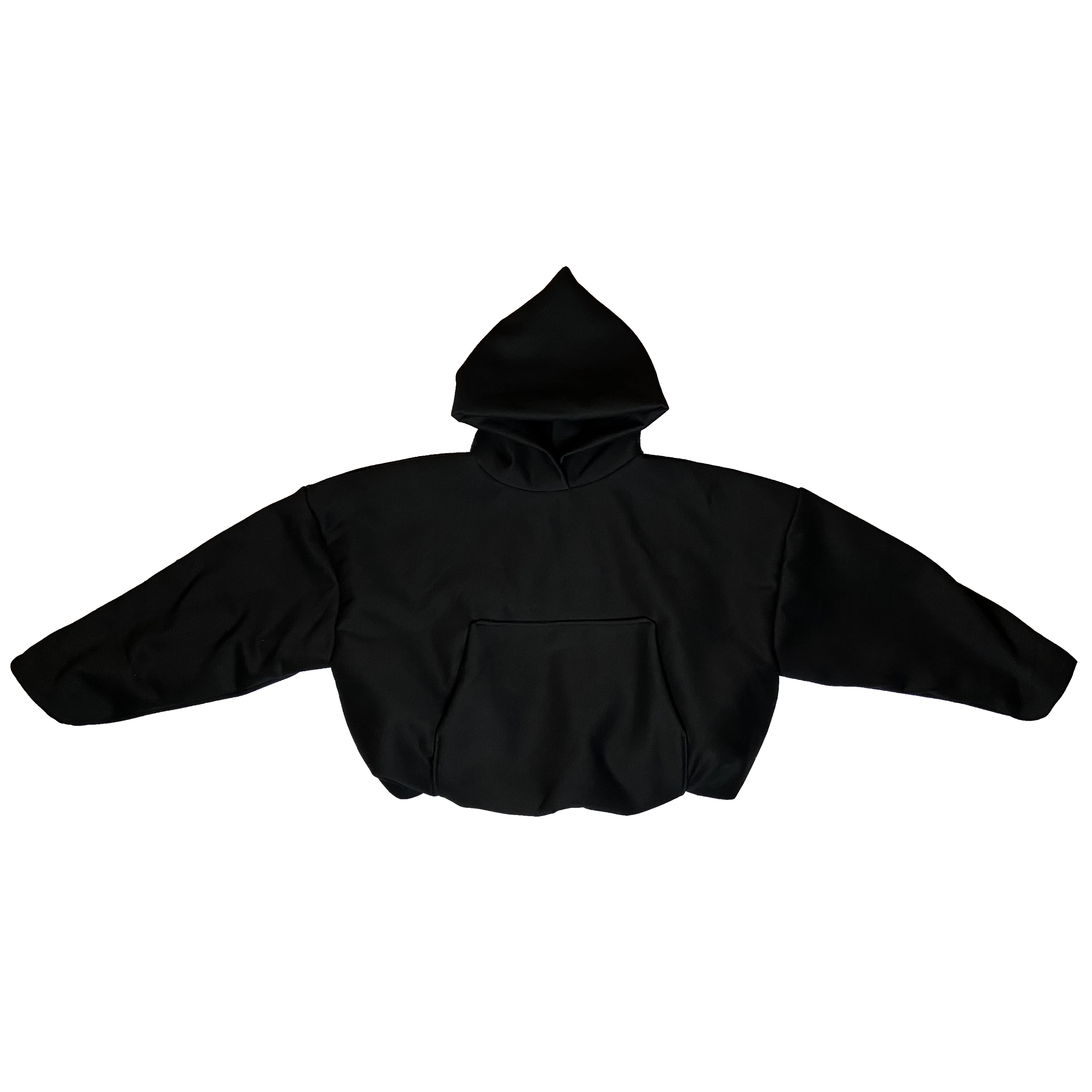 BLACK DOUBLE LAYER HOODIE