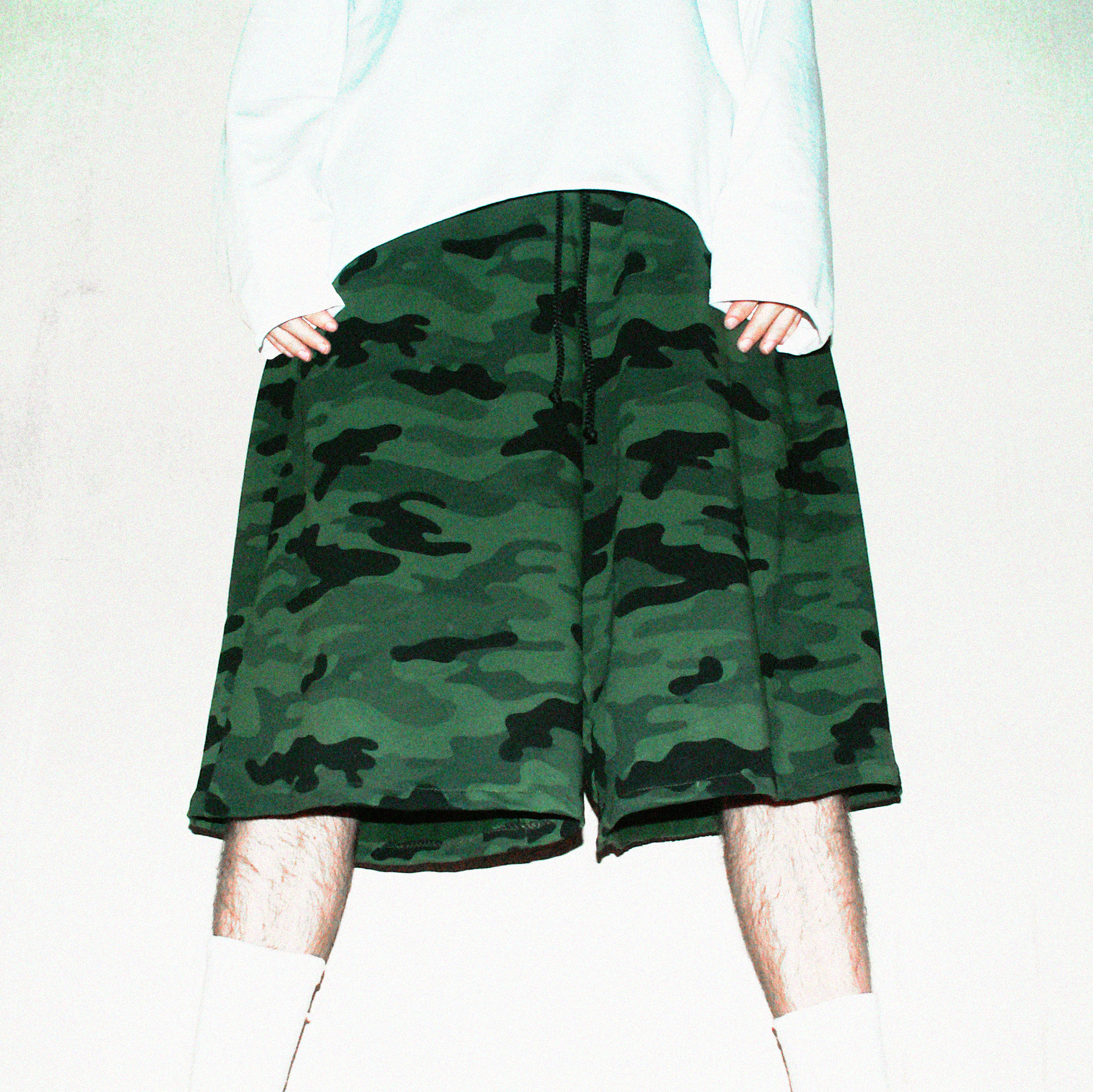 GREEN CAMO JORTS