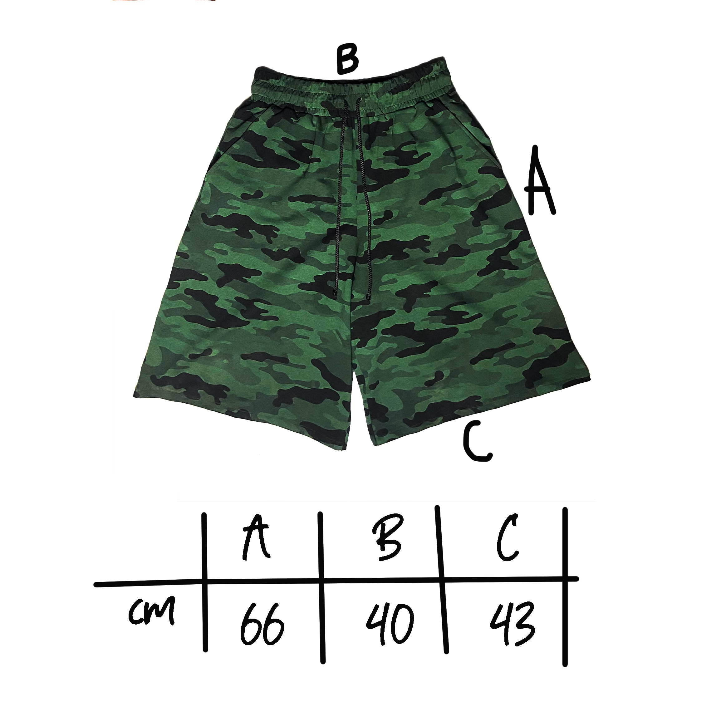 GREEN CAMO JORTS