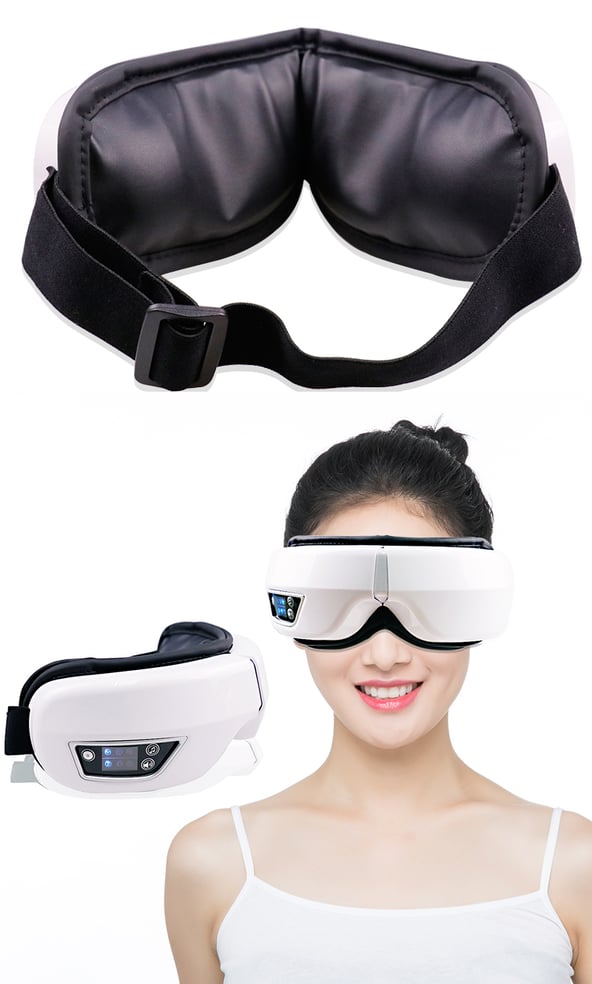 Masseur oculaire, à vibration par Airbag, chauffant, Masseur pour yeux, bluetooth, musique, LIVRAISON GRATUITE