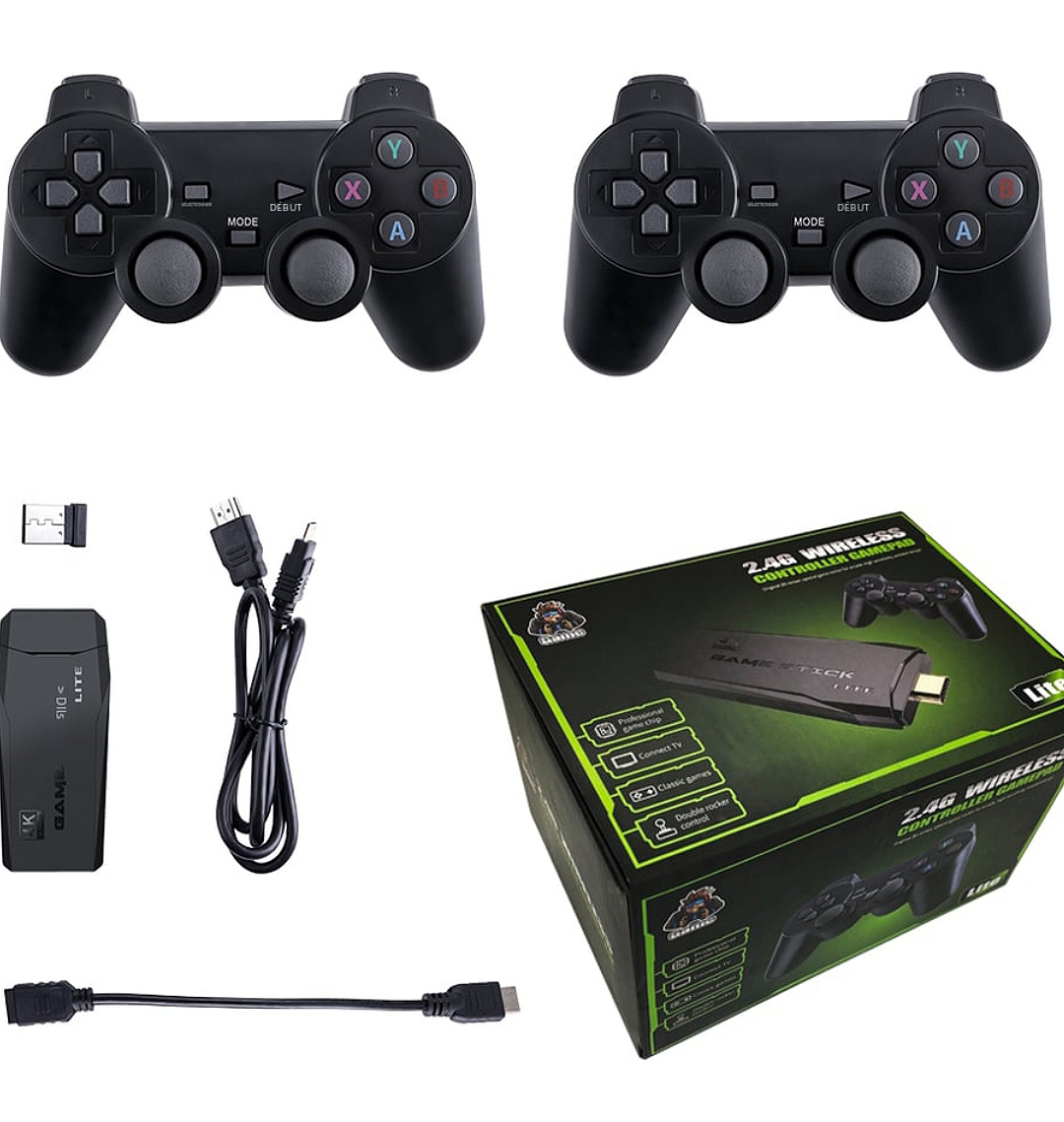 Console jeux vidéo, double Manette, jeux vidéo, 4k Hdmi Tv 2.4g , 20000 jeux 64 Go, LIVRAISON GRATUITE