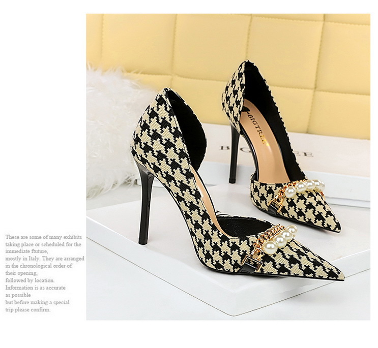 chaussures femme talon, Escarpins noirs, en métal perlé, talons fins, à carreaux, LIVRAISON GRATUITE